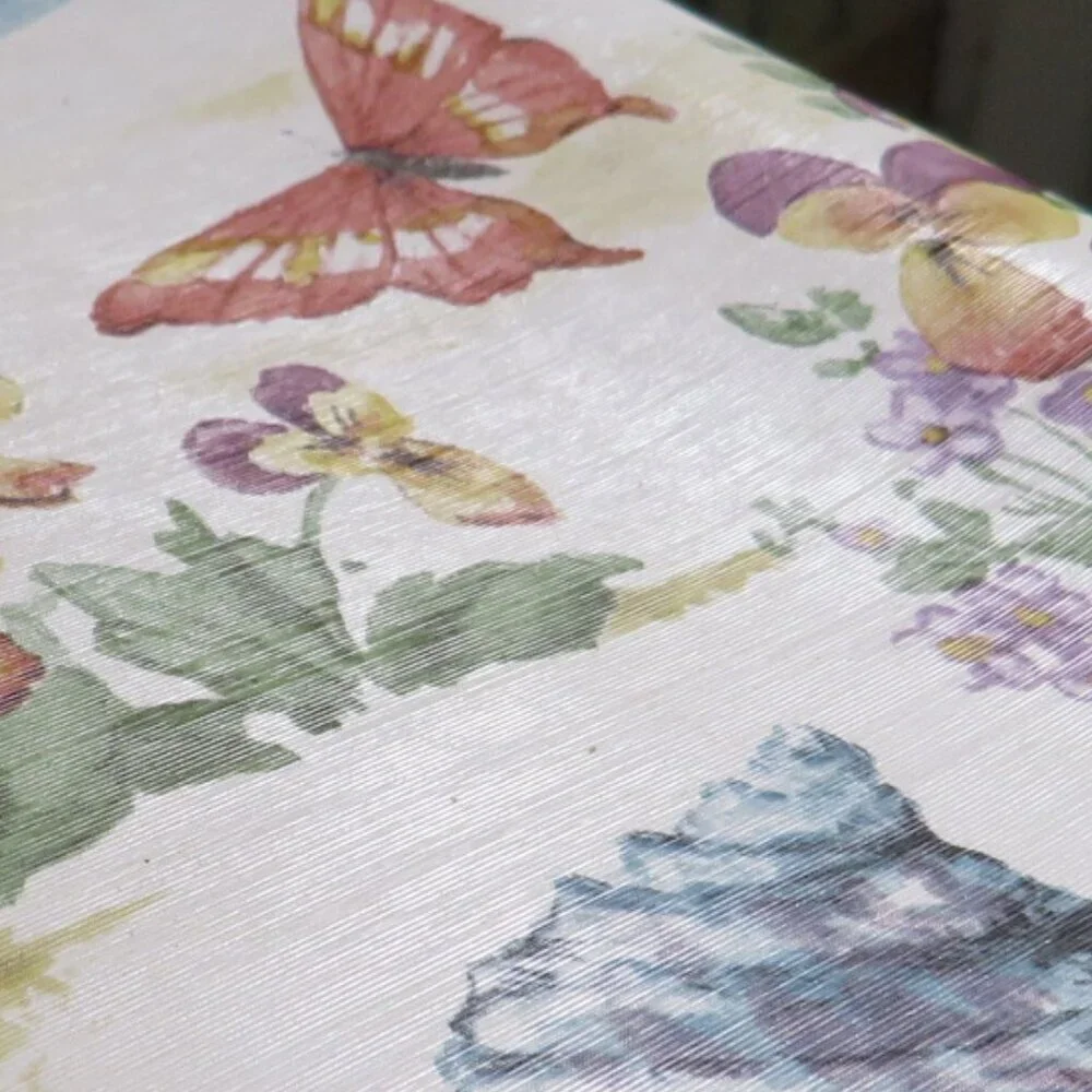 Seashells (Warm Colors) with pansies at the beach Wallpaper border (3) Rolls